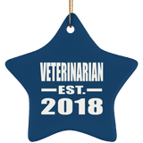 Veterinarian Established EST. 2018 - Star Ornament