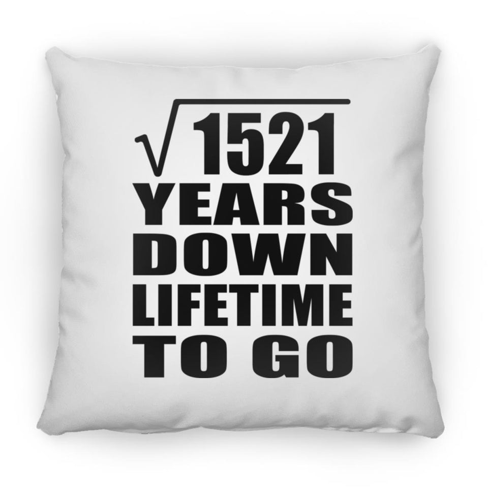 39th Anniversary Square Root of 1521 Years Lifetime To Go - Throw Pillow