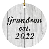 Grandson Established Est. 2022 - Circle Ornament F