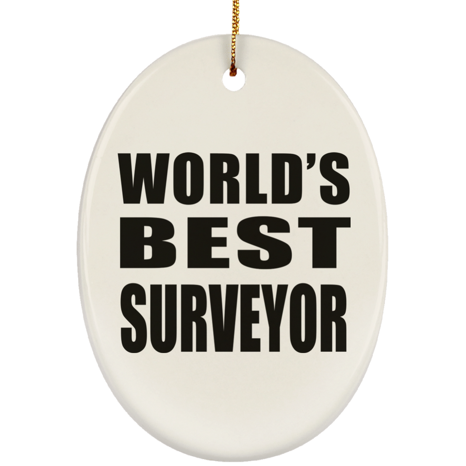 World's Best Surveyor - Oval Ornament