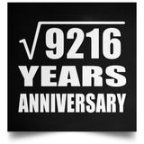 96th Anniversary Square Root of 9216 Years Anniversary - Poster Square