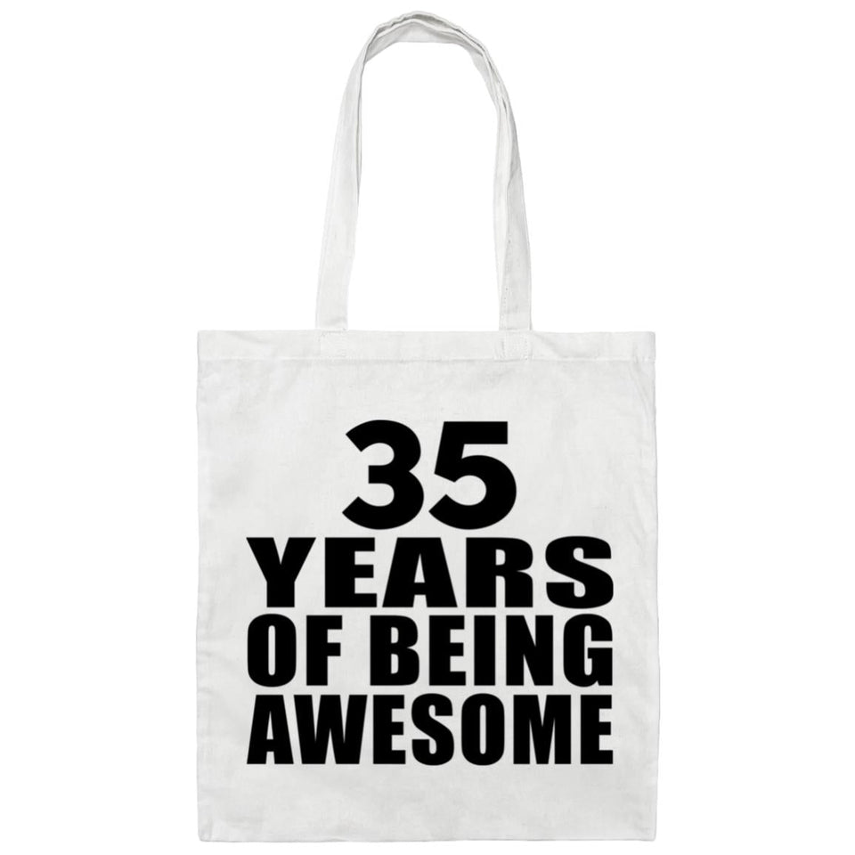 35th Birthday 35 Years Of Being Awesome - Tote Bag White
