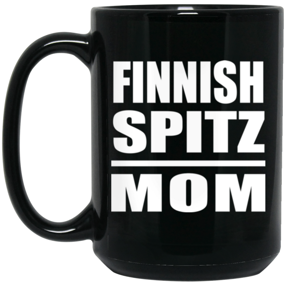 Finnish Spitz Mom - 15oz Coffee Mug Black