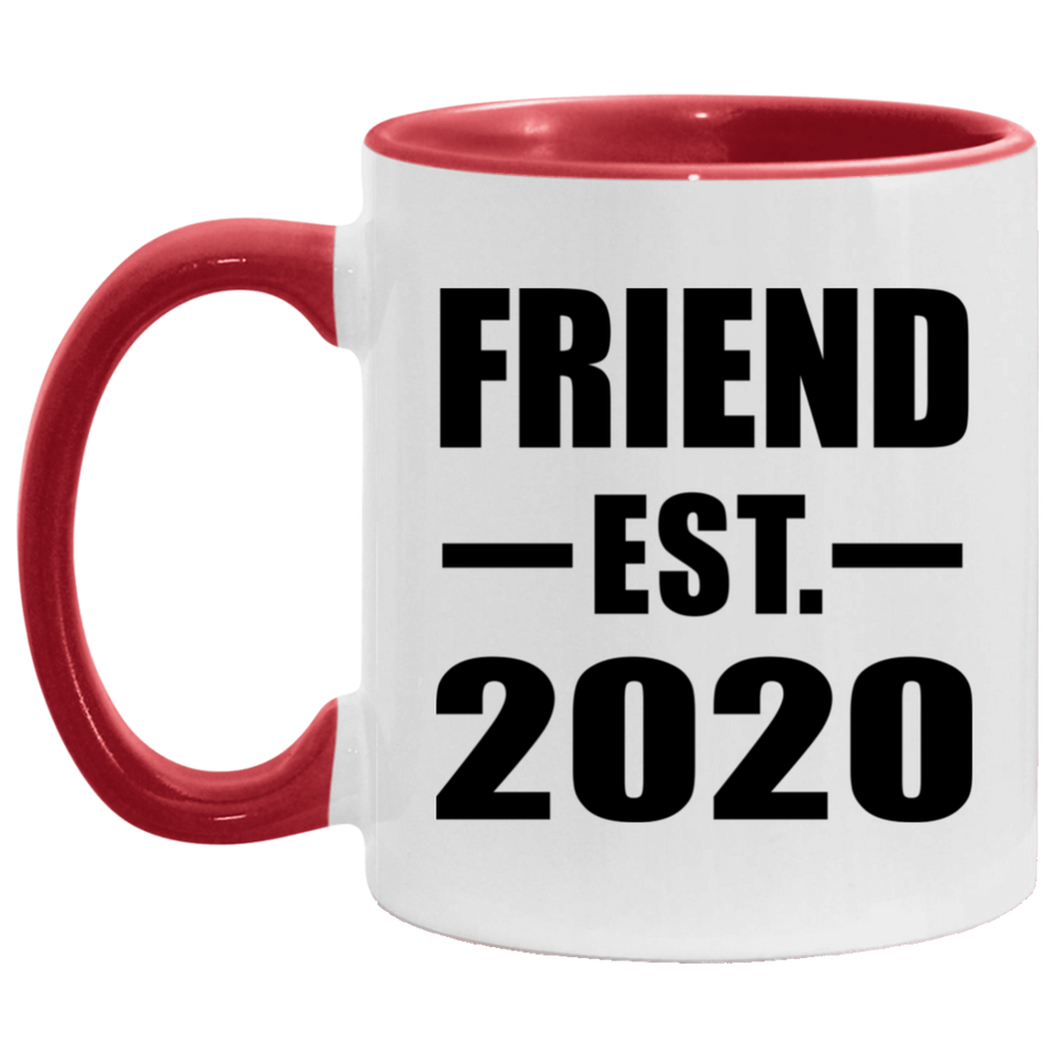 Friend Established EST. 2020 - 11oz Accent Mug Red