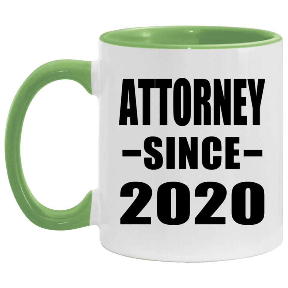 Attorney Since 2020 - 11oz Accent Mug Green