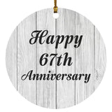 Happy 67th Anniversary - Circle Ornament F