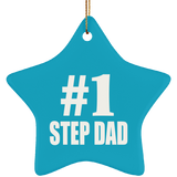 Number One #1 Step Dad - Star Ornament