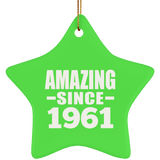 63rd Birthday Amazing Since 1961 - Star Ornament