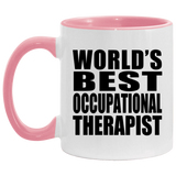 World's Best Occupational Therapist - 11oz Accent Mug Pink