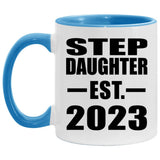 Step Daughter Established EST. 2023 - 11oz Accent Mug Blue