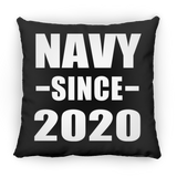 Navy Since 2020 - Throw Pillow Black