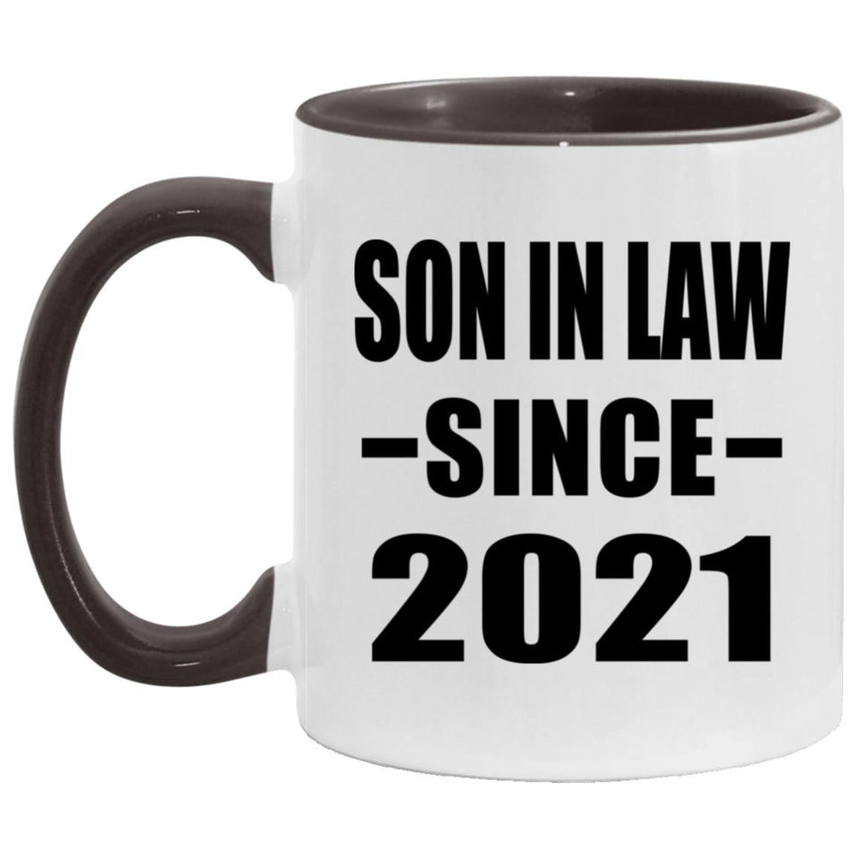 Son In Law Since 2021 - 11oz Accent Mug Black