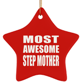 Most Awesome Step Mother - Star Ornament