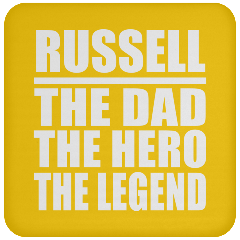 Russell The Dad The Hero The Legend - Drink Coaster