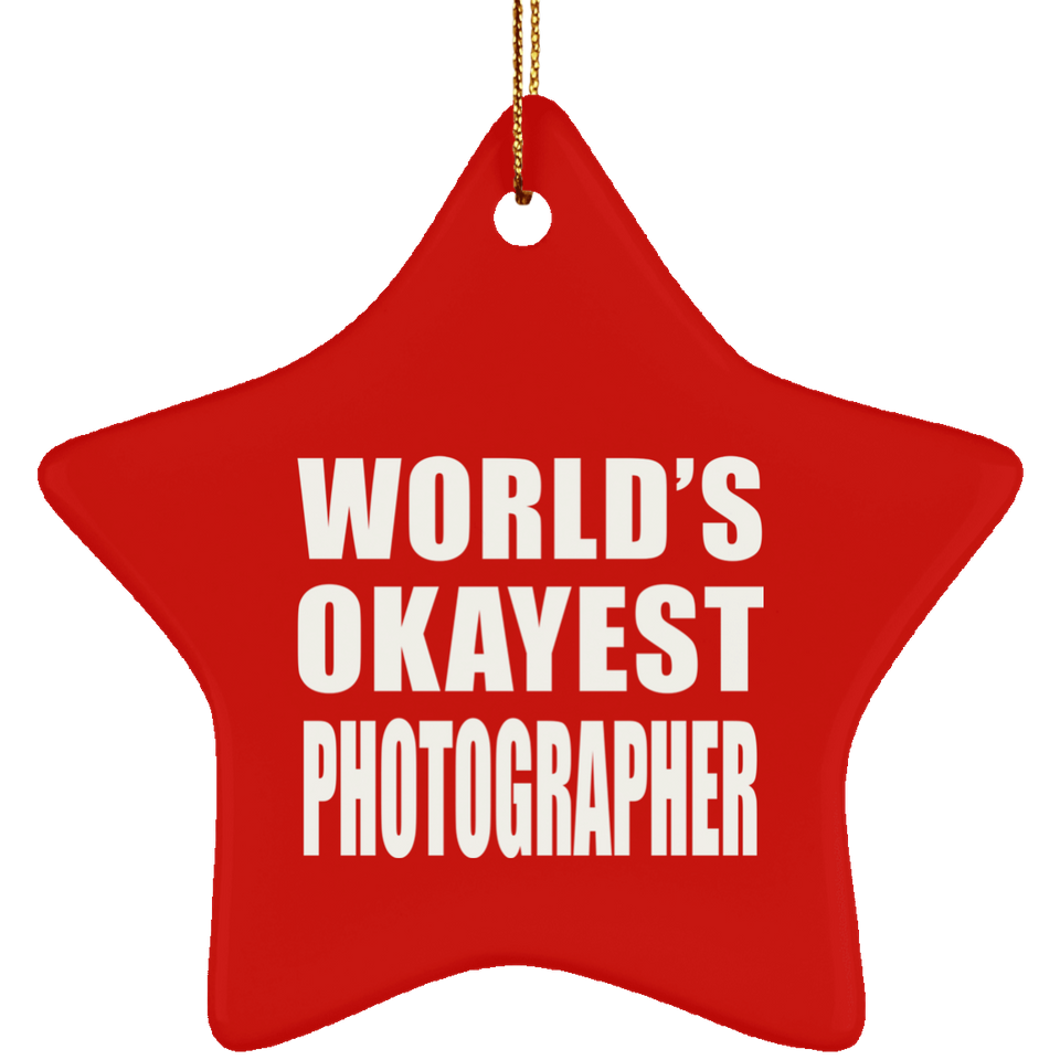World's Okayest Photographer - Star Ornament