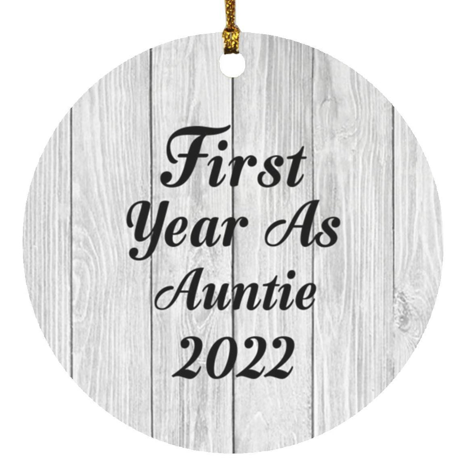 First Year As Auntie 2022 - Circle Ornament F