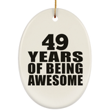 49th Birthday 49 Years Of Being Awesome - Oval Ornament