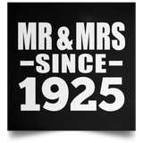 99th Anniversary Mr & Mrs Since 1925 - Poster Square
