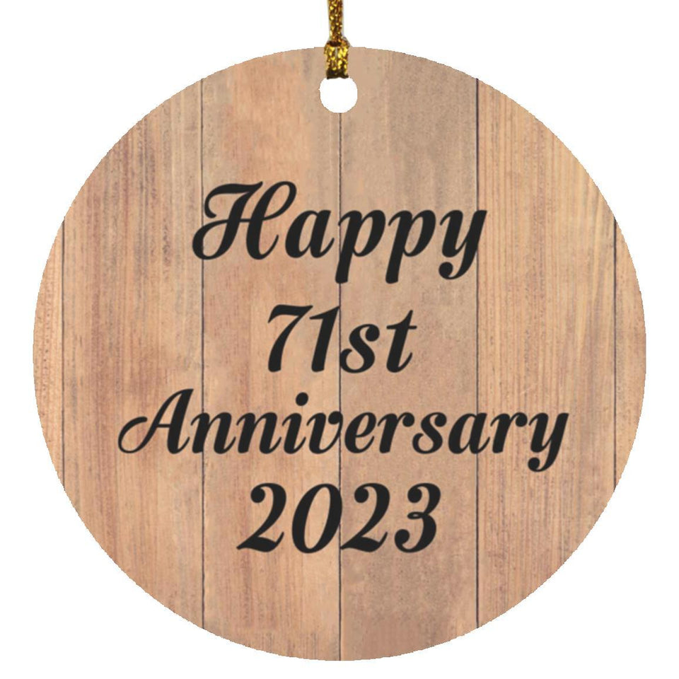 Happy 71st Anniversary 2023 - Circle Ornament C