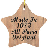 51st Birthday Made In 1973 All Parts Original - Star Ornament C