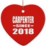 Carpenter Since 2018 - Heart Ornament