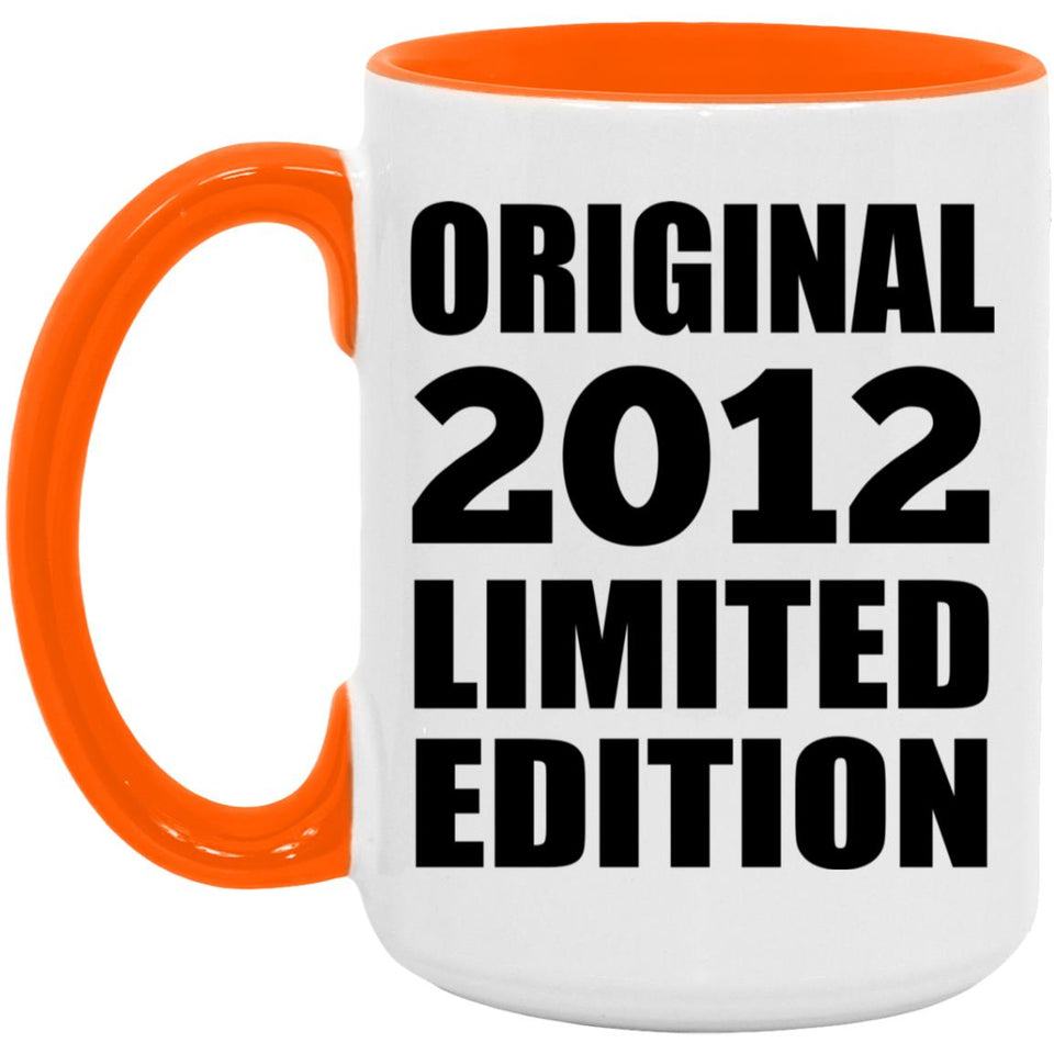 12th Birthday Original 2012 Limited Edition - 15oz Accent Mug Orange