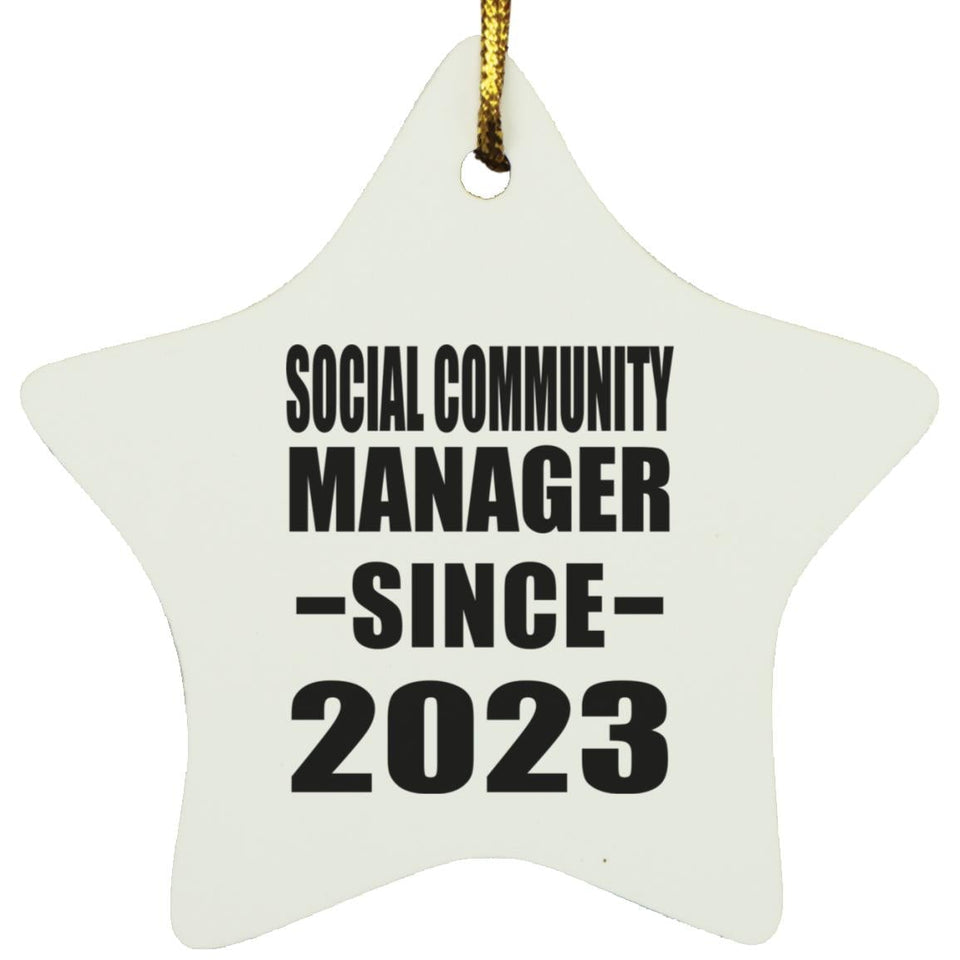 Social Community Manager Since 2023 - Star Ornament