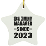 Social Community Manager Since 2023 - Star Ornament