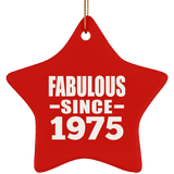 49th Birthday Fabulous Since 1975 - Star Ornament