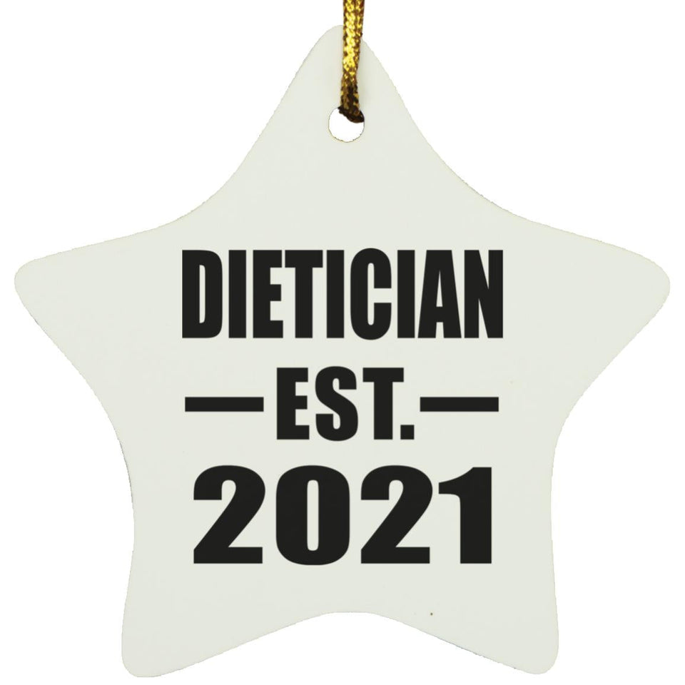 Dietician Established EST. 2021 - Star Ornament