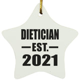 Dietician Established EST. 2021 - Star Ornament