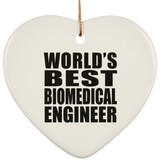 World's Best Biomedical Engineer - Heart Ornament