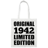 82nd Birthday Original 1942 Limited Edition - Tote Bag White