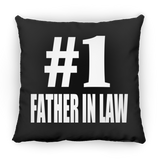 Number One #1 Father In Law - Throw Pillow Black