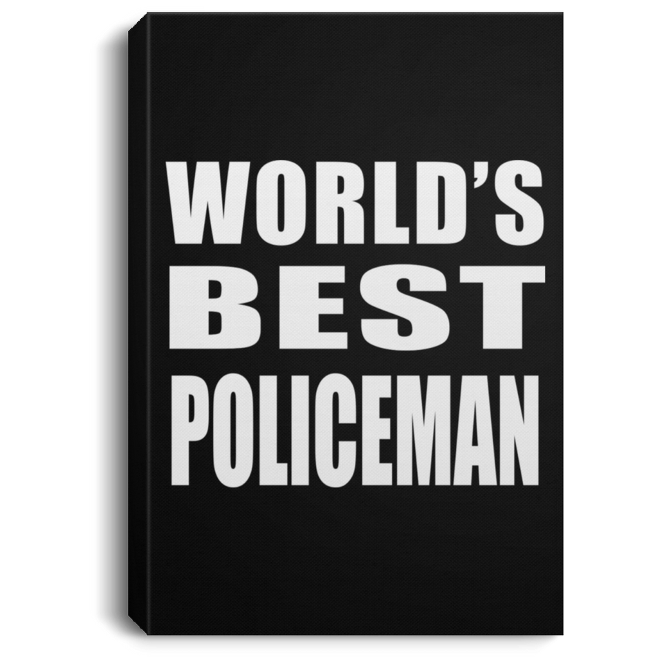 World's Best Policeman - Canvas Portrait