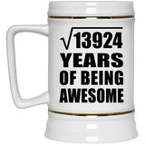 118th Birthday Square Root of 13924 Years of Being Awesome - Beer Stein