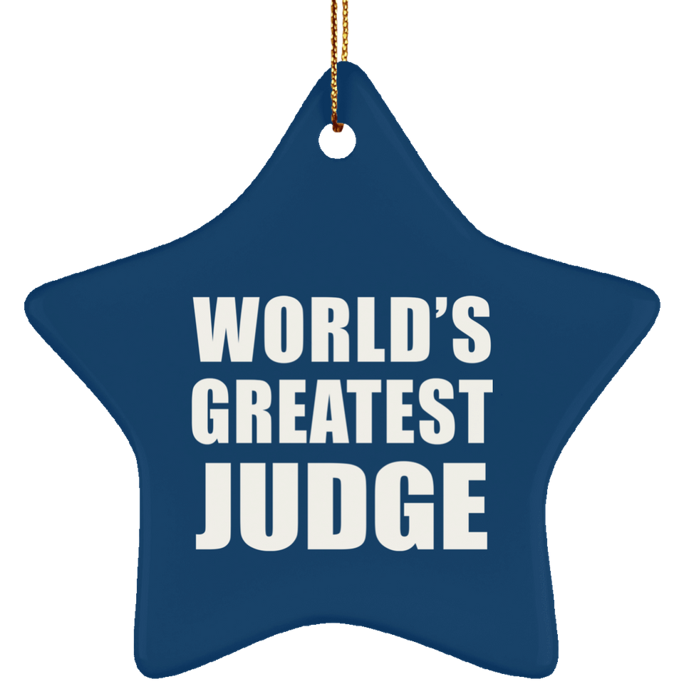 World's Greatest Judge - Star Ornament