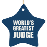World's Greatest Judge - Star Ornament