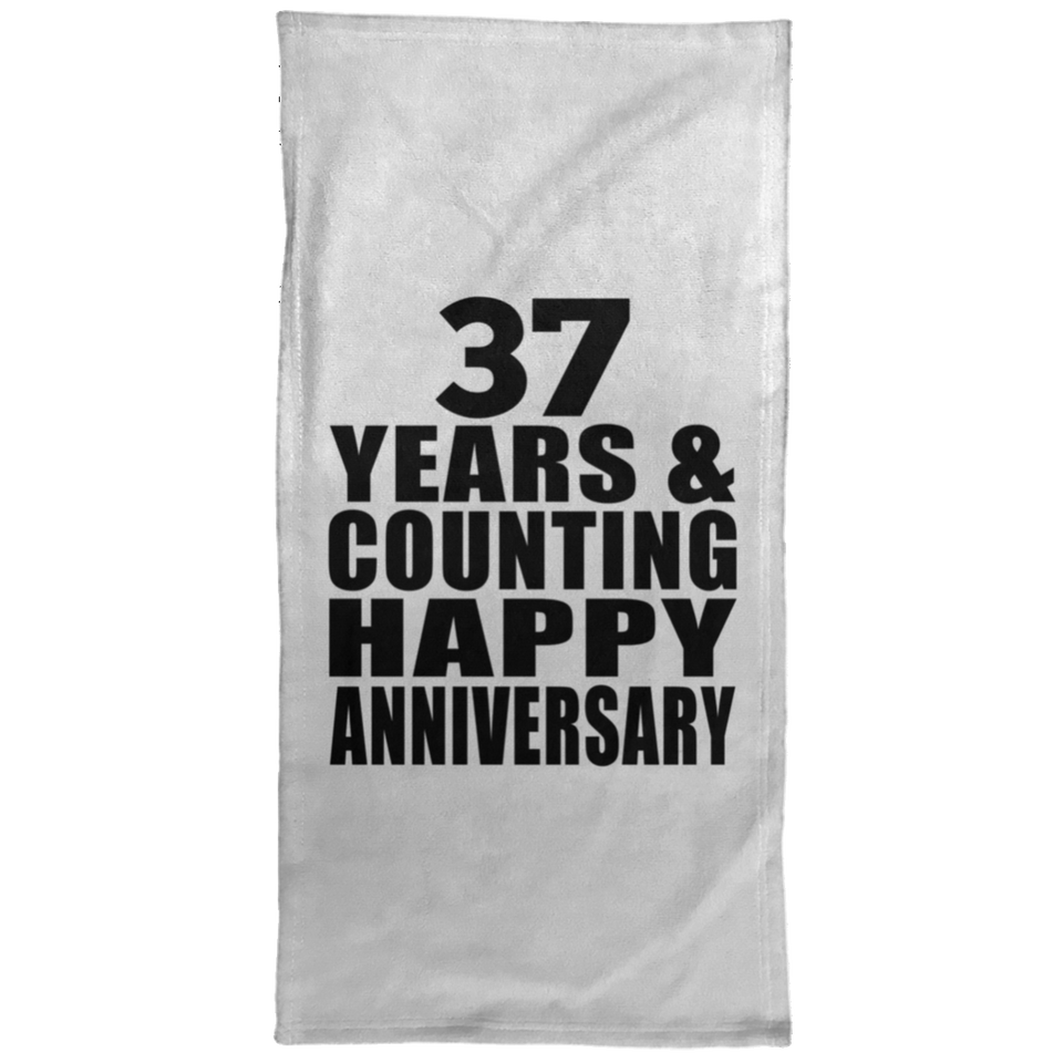 Happy 37th Anniversary 37 Years & Counting - Hand Towel