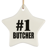 Number One #1 Butcher - Star Ornament