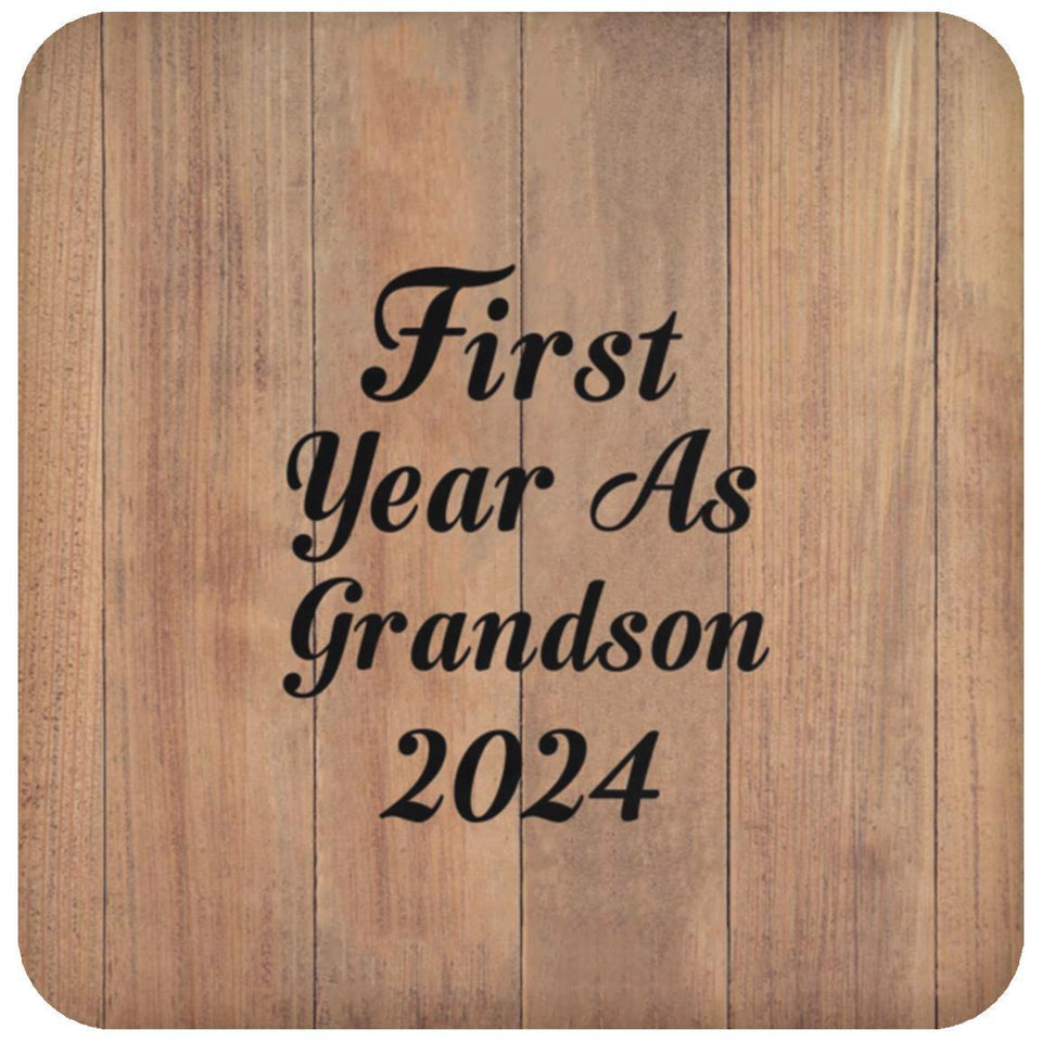 First Year As Grandson 2024 - Drink Coaster C