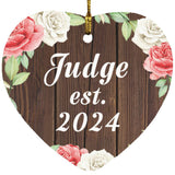 Judge Established Est. 2024 - Heart Ornament A