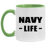 Navy Life - 11oz Accent Mug Green