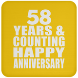 Happy 58th Anniversary 58 Years & Counting - Drink Coaster