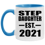 Step Daughter Established EST. 2021 - 11oz Accent Mug Blue