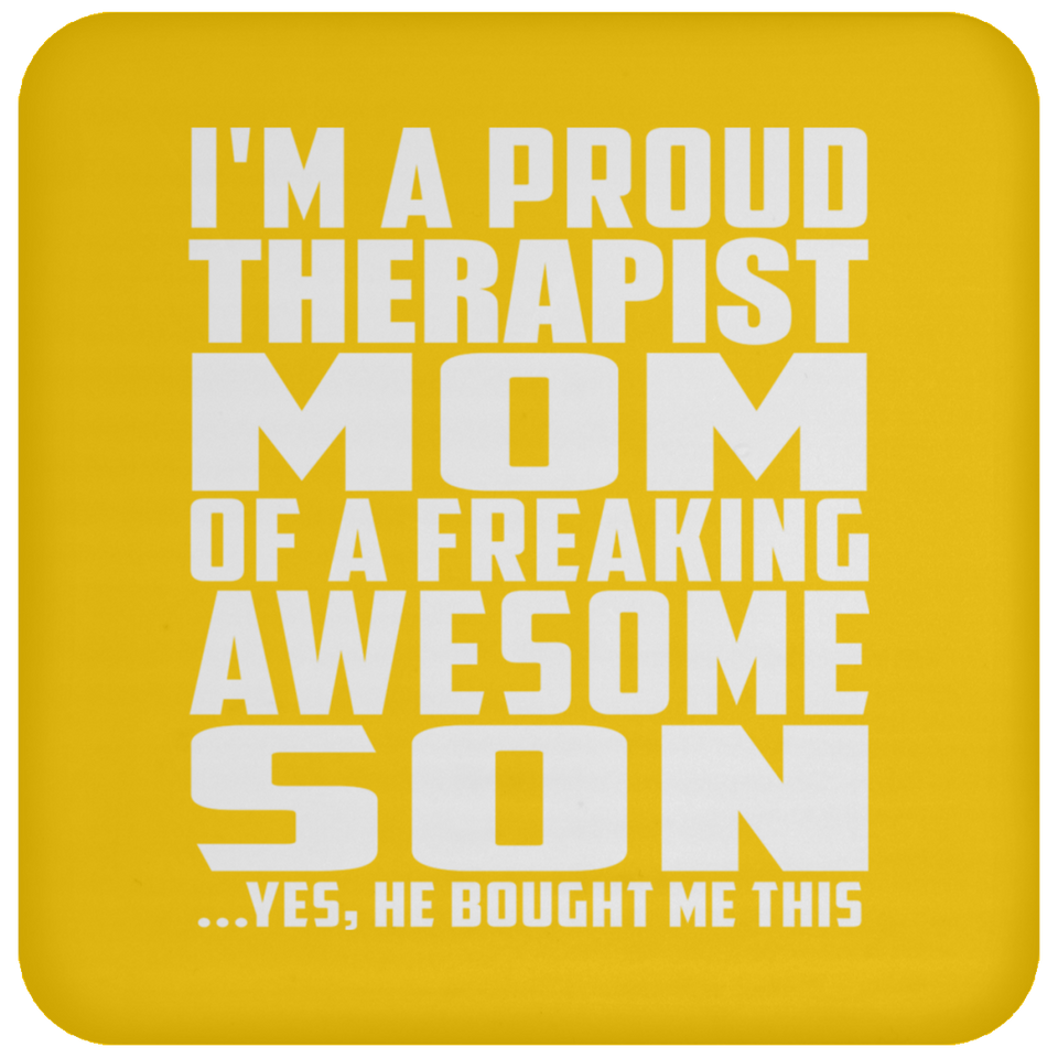 Proud Therapist Mom Of Awesome Son - Drink Coaster