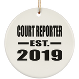 Court Reporter Established EST. 2019 - Circle Ornament