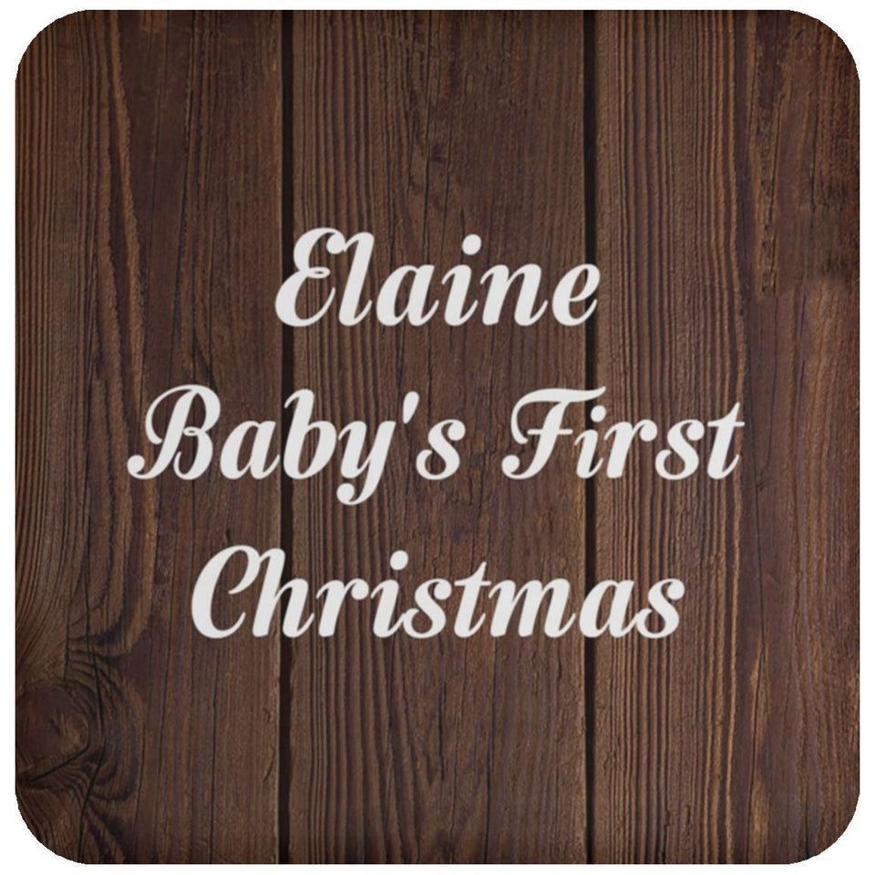 Elaine Baby's First Christmas - Drink Coaster D