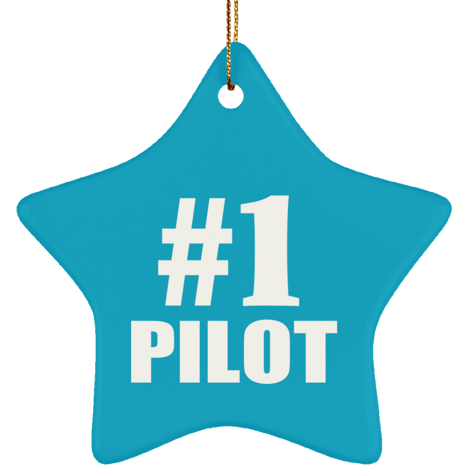 Number One #1 Pilot - Star Ornament