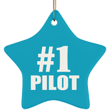 Number One #1 Pilot - Star Ornament